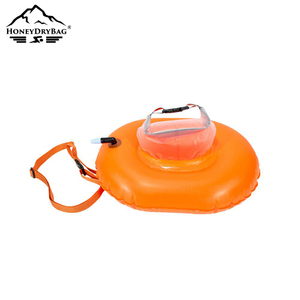 Eco PVC Material Donut Swim Buoy for Open Water Swimming with Dry Bag