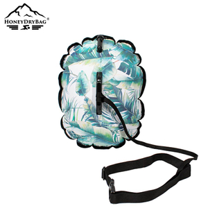 Printed Floral Pattern Nylon Open Water Swimming Buoy Tow Float