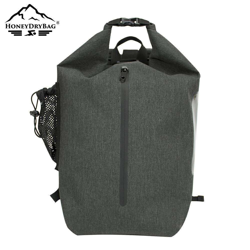Nylon Roll-top Waterproof Backpack with Laptop Case