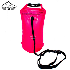 Eco PVC Open Water Swimming Safety Buoy Tow Float with Waterproof Dry Bag