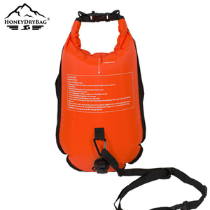 Dual Airbag Strap Handle Bright Color Swim Safety Buoy Dry Bag